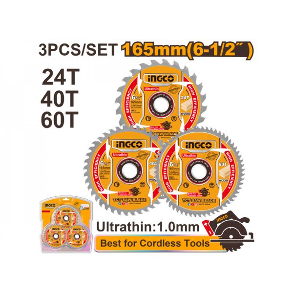 Ultra-Thin TCT Saw Blade Set 3Pcs