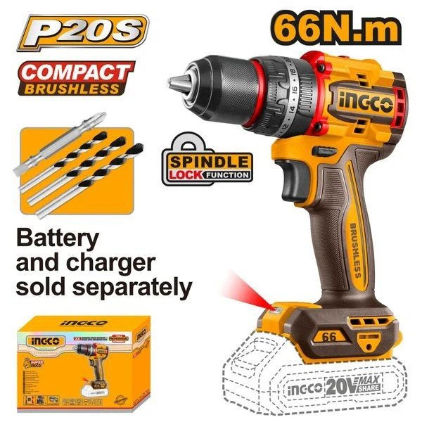 Ingco Cordless Drill 20V 66NM