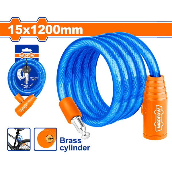 Wadfow Bicycle Cable Lock 15x1200mm