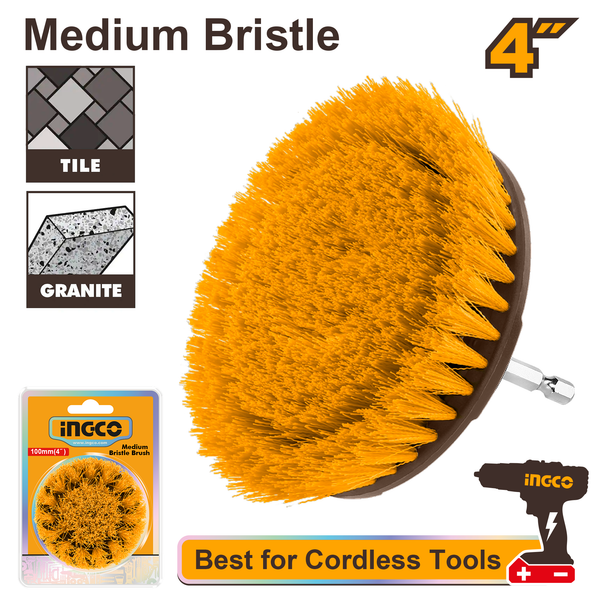 Ingco Medium Bristle Brush 100mm