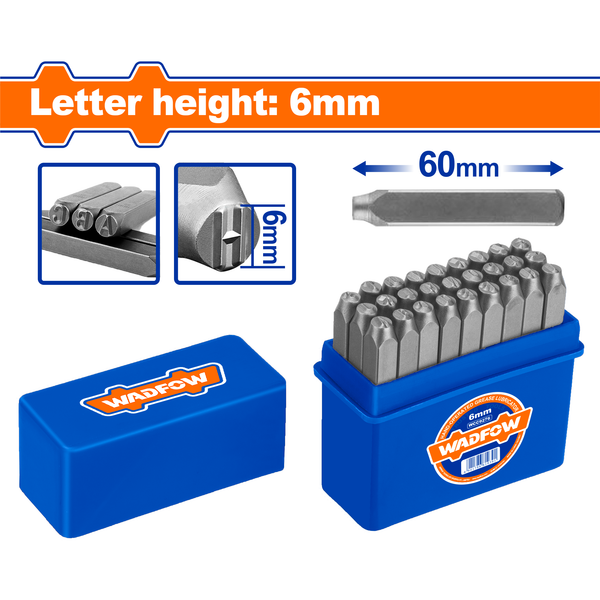 Wadfow Punch Set A-Z 27 Piece