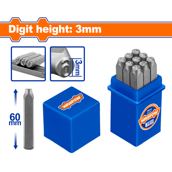 Wadfow 9 Digit Punch Set
