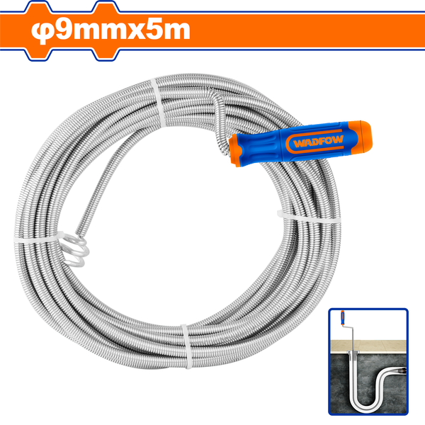 Wadfow Drain Cleaner Auger 9mmx5m