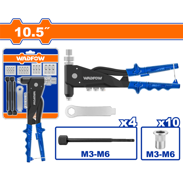 Wadfow Nut Rivet Gun Kit 10.5inch