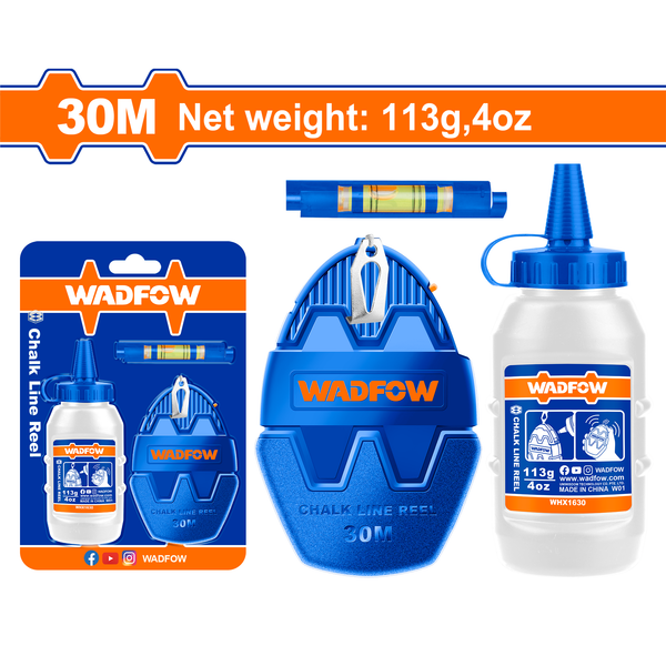 Wadfow Chalk Line Reel 30m Set