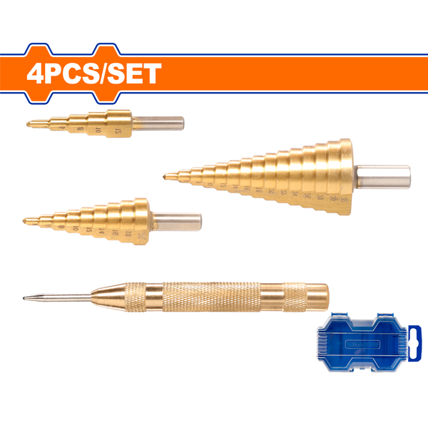 Wadfow Drill Bit Step Set 4Pcs