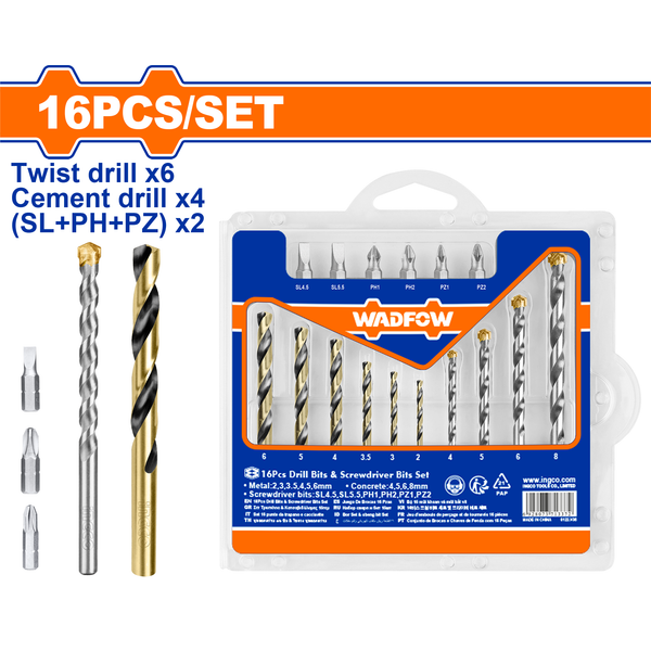 Wadfow Screwdriver / Drill Bit Set 16Pcs