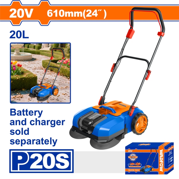 Wadfow Sweeper 20V 610mm 20L