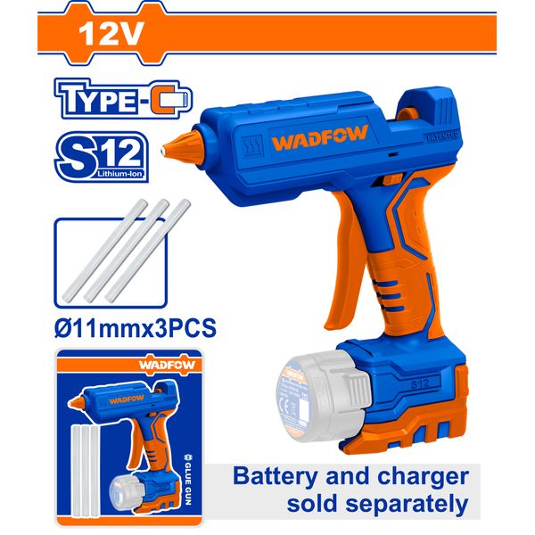 Wadfow Cordless Glue Gun 12V 11mm