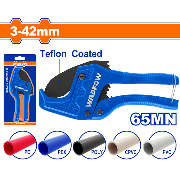 Wadfow PVC Pipe Cutter 3-42mm 65Mn