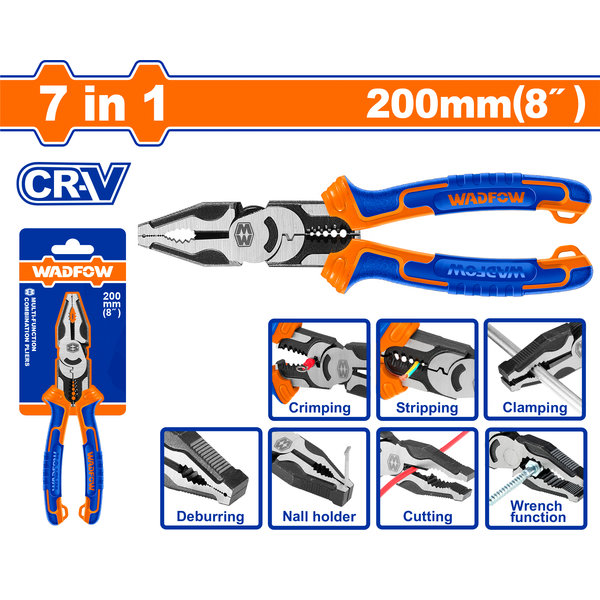 Wadfow 7in1 Combination Plier 200mm