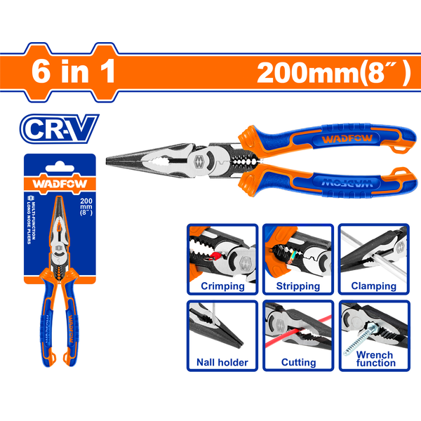 Wadfow 6in1 Multi Function Plier 200mm