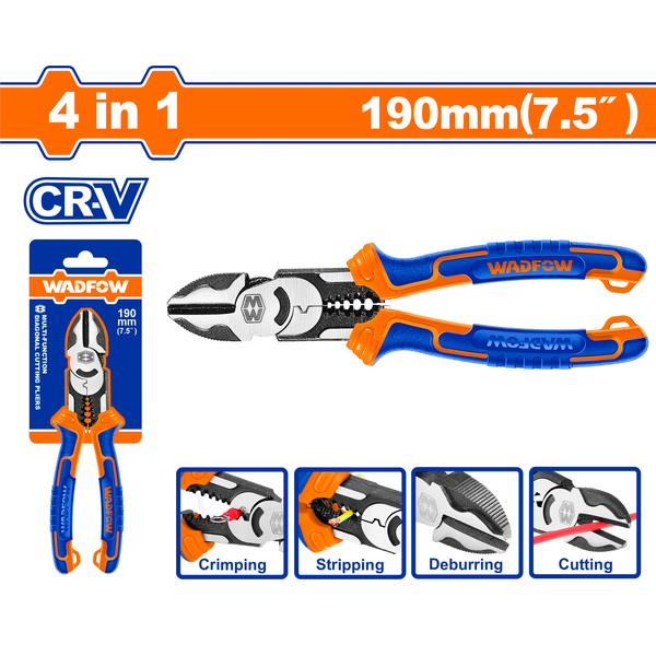 Wadfow 4in1 Diagonal Cutting Plier 190mm