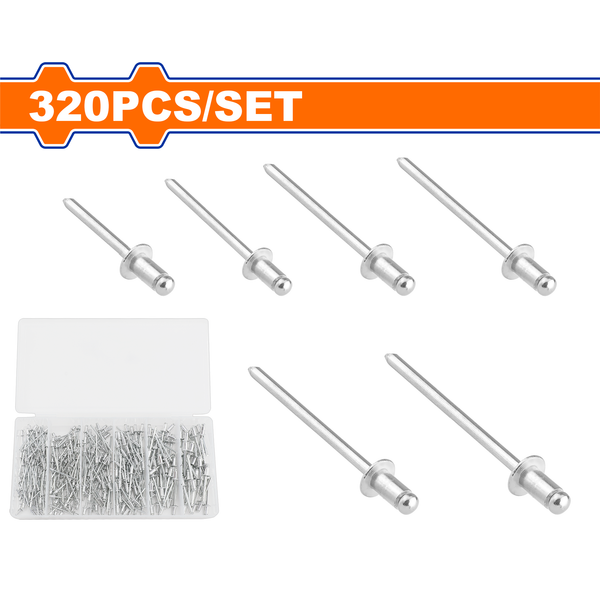Lwf Rivet Wadfow Rivet Set 320Pcs 2.4-4.8mm For Sale | Brite Lighting & Electrical