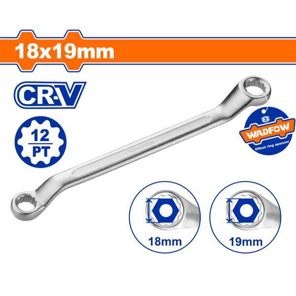 Wadfow Spanner O/S Ring CRV 18x19mm..