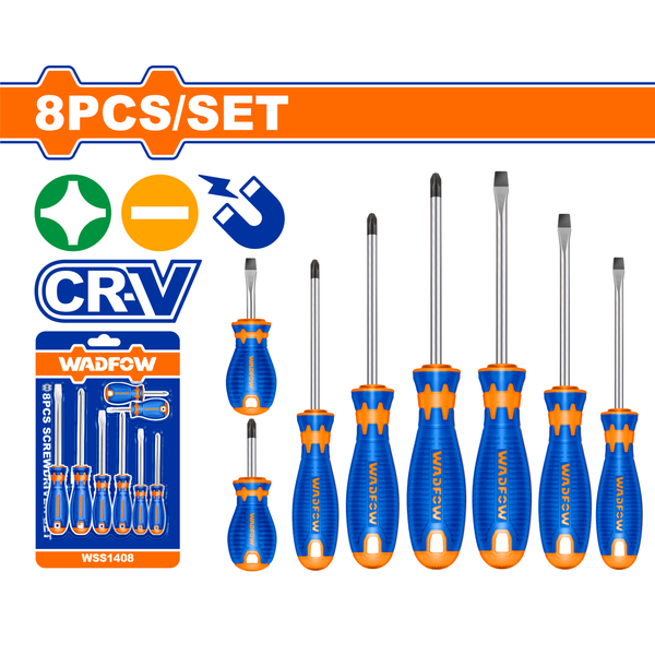 Wadfow Magnetic Screwdriver Set 8Pcs