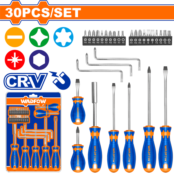 Wadfow M/Screwdriver CRV 30Pcs Set