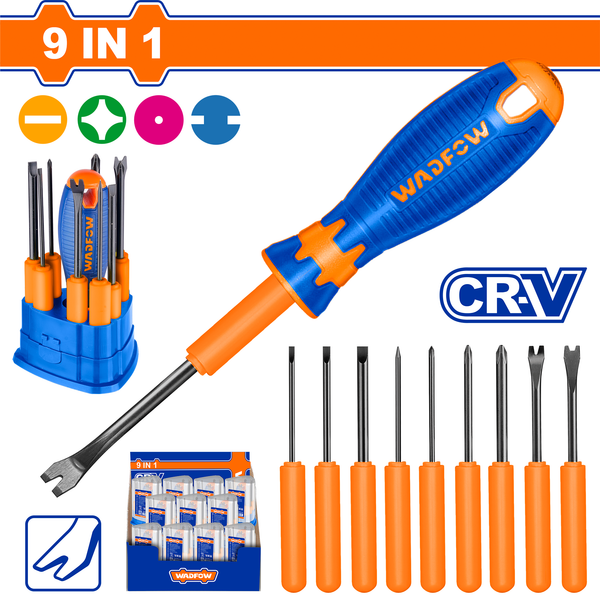 Wadfow Interchangeable S/Driver Set 10Pc