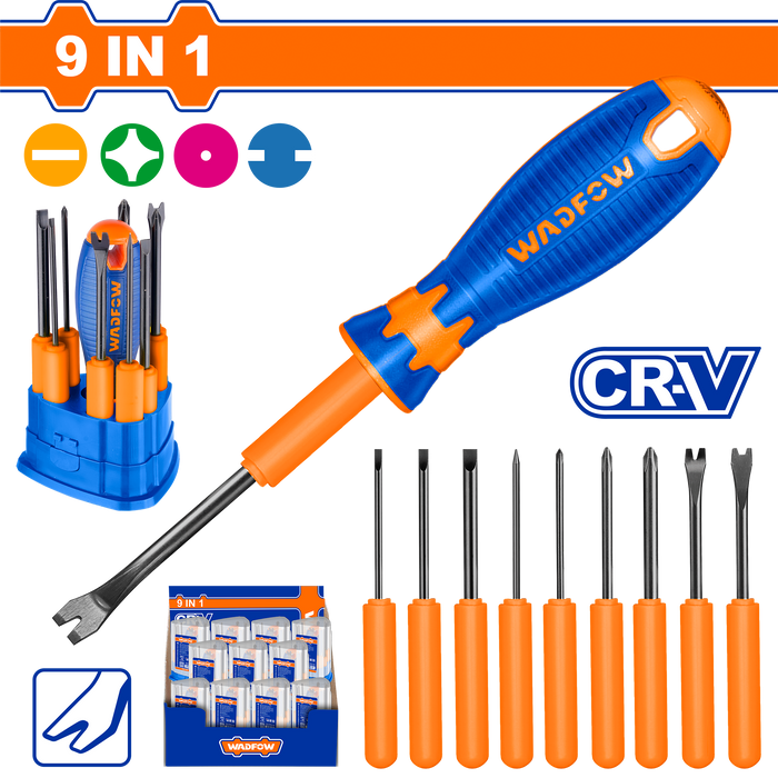Wadfow Interchangeable S/Driver Set 10Pc