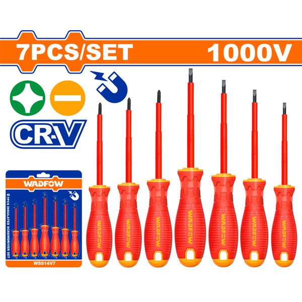 Wadfow Insulated Screwdriver Set 7Pcs