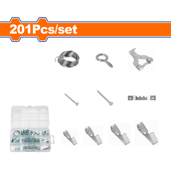 Wadfow Picture Hanging Set 201Pcs
