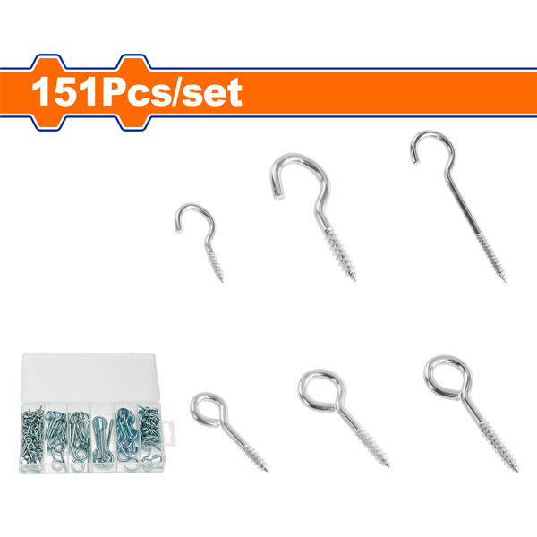 Wadfow Screw - Hook Set 151Pcs