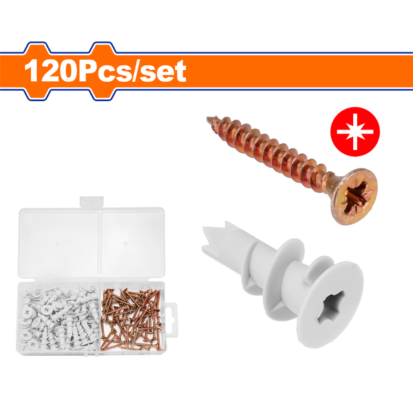 Wadfow Chipboard/Anchor Set 120Pcs.