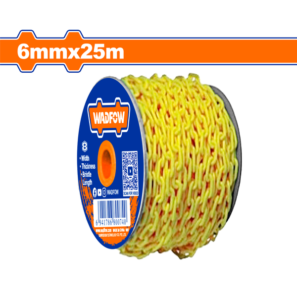 Wadfow Plastic Chain Yellow 6mmx25m