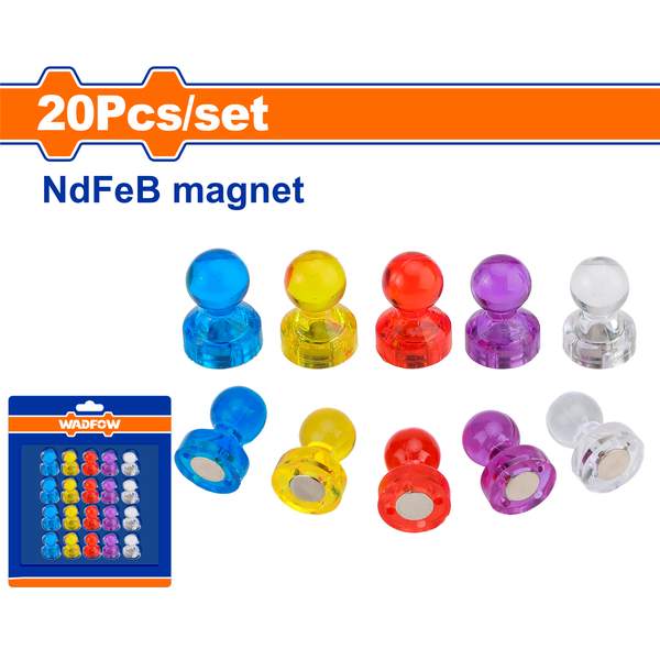 Wadfow Magnetic Card Pin Set 20Pcs