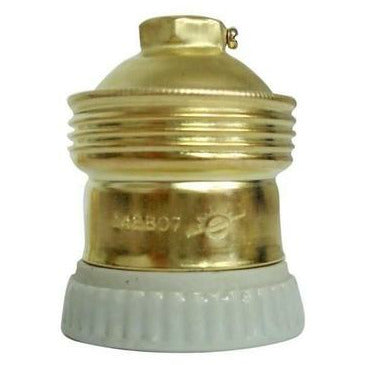 Lamp Holder Brass Porc Tip  - E27 Lamp