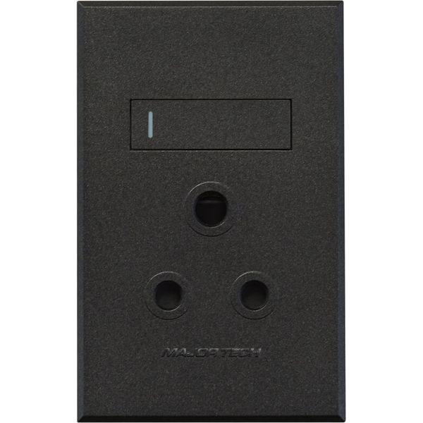 Veti 3 2X4 Single Plug Socket Graphite