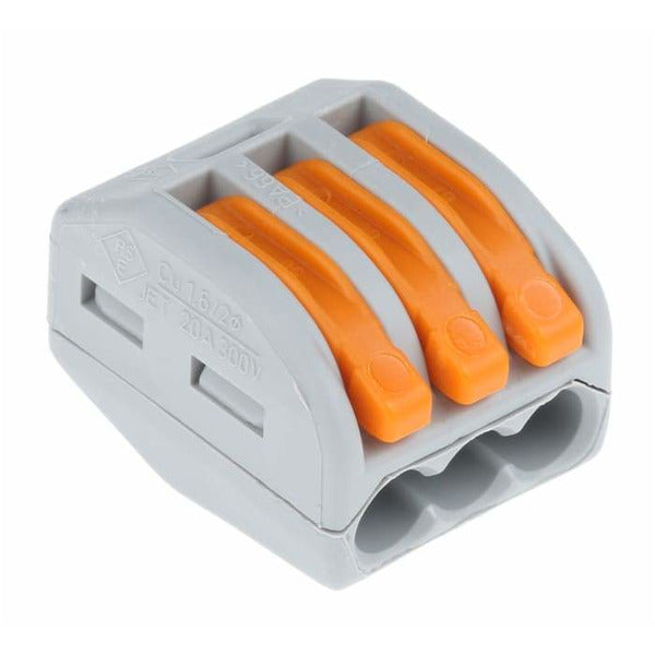 3 Way Electrical Wire Push-in Connector