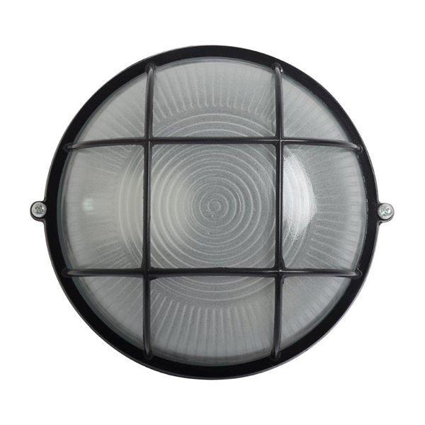 Round Grid Bulkhead Black - Small