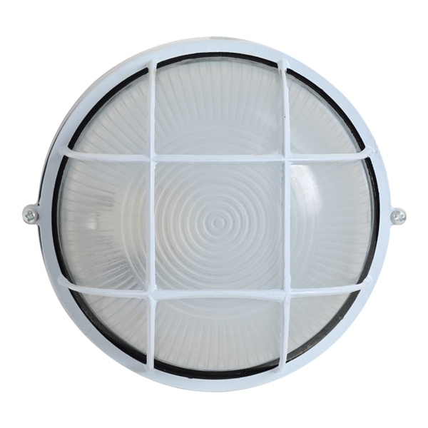 Round Grid Bulkhead White - Small