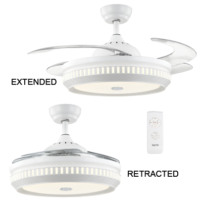 Retractable Ceiling Fan with Blutetooth