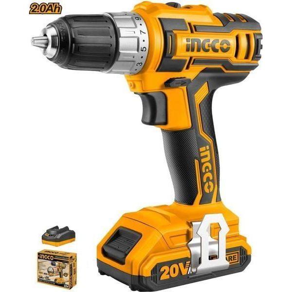 Ingco 20V Cordless Drill Kit (1 Battery) For Sale Brite Lighting