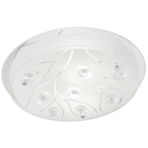Frosted Glass & Metal Ceiling Light Sml