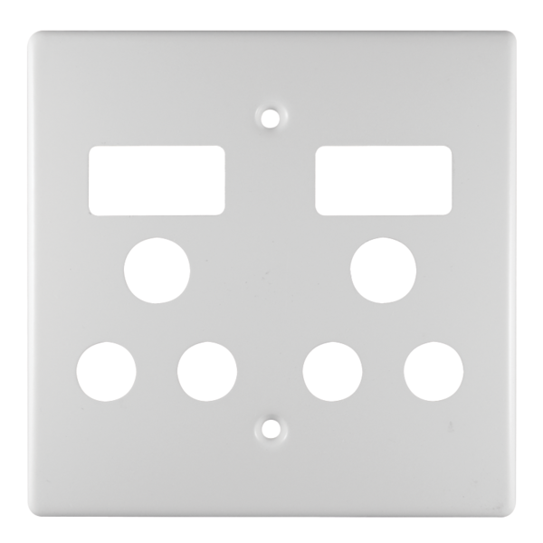 Crabtree Double Plug Cover 4X4 White