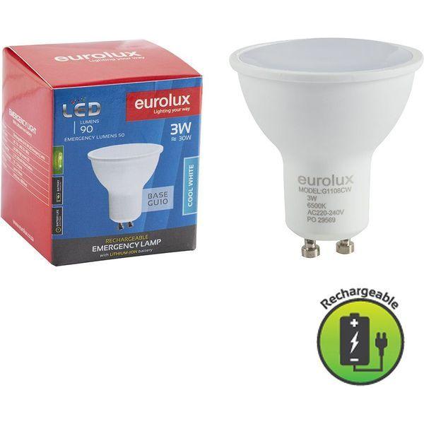 Emergency LED Bulb 3W GU10 Cool White