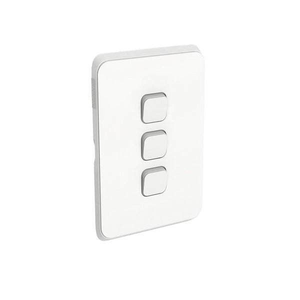 Iconic 3 Lever Light Switch White