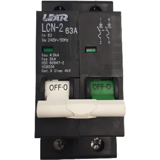 Lear Circuit Breaker 1 Pole + N 20A