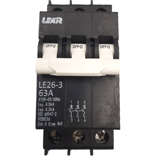 Lear Circuit Breaker 3P 63A