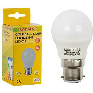 Radiant Golf Ball LED 6W B22 5000K