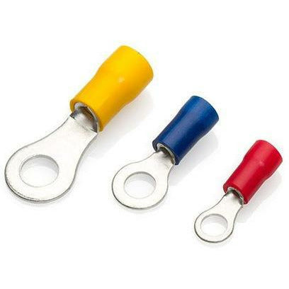 Insulated Ring Crimp Terminal Yell 10PK