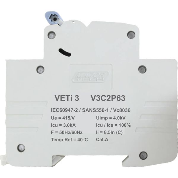 Veti Din Rail Circuit Breaker 2P 3K 63A