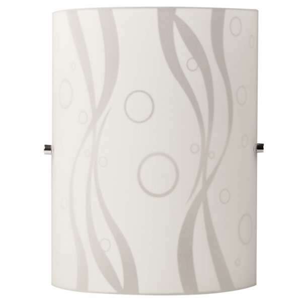 Squiggly Patterned Glass Wall Light