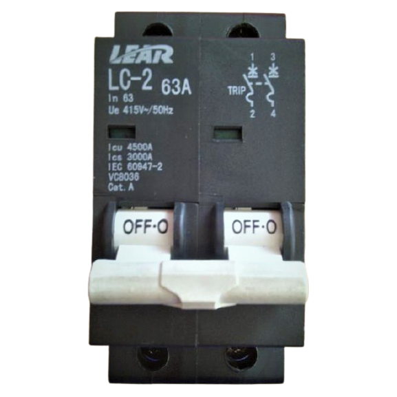 Lear Circuit Breaker 2P 63A